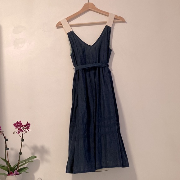 Blue summer dress 👗 size S. cozy! Cool and light weight. - Picture 3 of 12